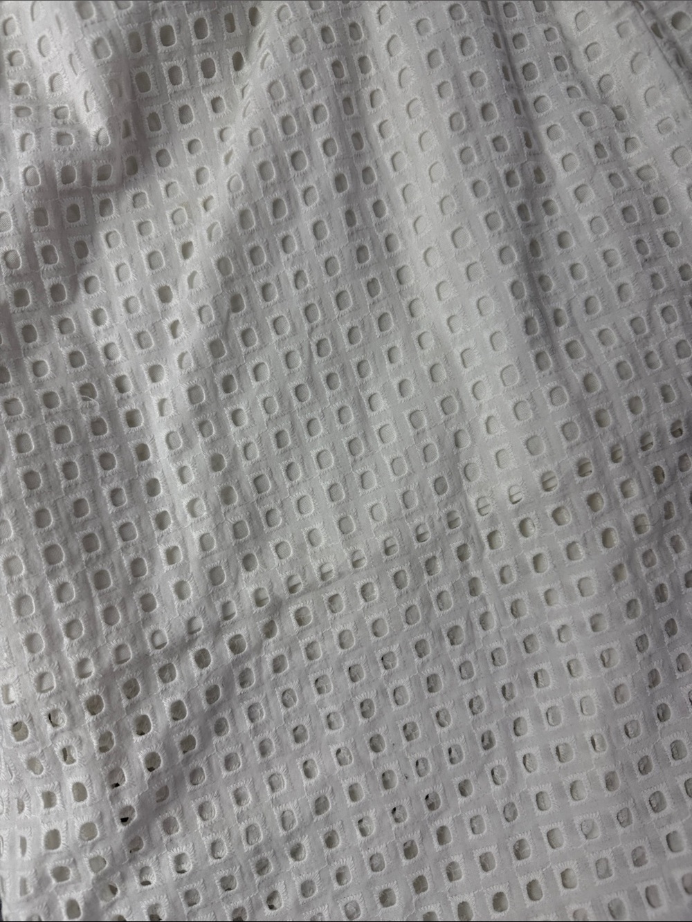 Zara White Eyelet A-Line Skirt - Picture 5 of 5